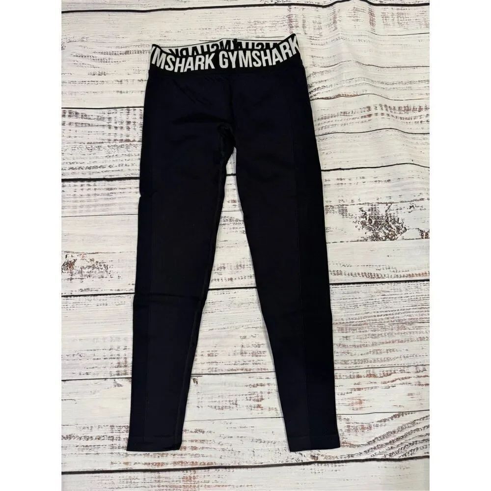 Gymshark Seamless Flex Low Rise Leggings in Black/White Size Small